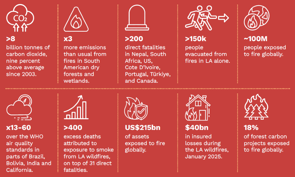The State of Wildfires report 1 Unpacking the wildfire season: Infographic from the State of Wildfires 2024-2025 report on key findings