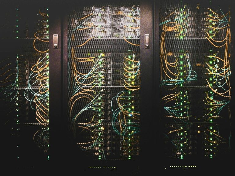 Cable network at a data centre in Seattle, United States
