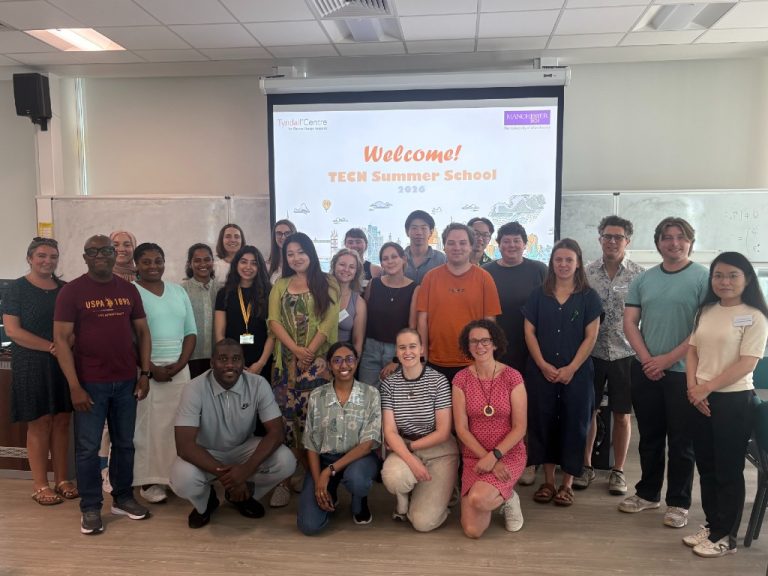 Early career researchers at the Tyndall Centre for Climate Change Research gather at the University of Manchester for the TECN Summer School 2026